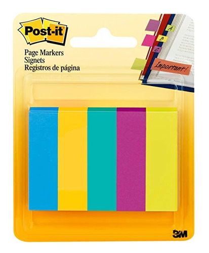 Post-it® Página Marcadores, De 1/2 Pulgadas X 1-3 / 4 Pulgad