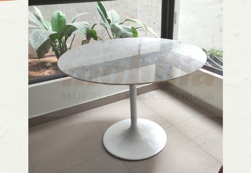 Mesa Comedor Tulip Mármol Circular 120 Cm