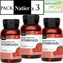 Comprar Pack X 3- Vitamina D3 Natier -150 Caps- Defensas-apto Vegano