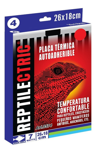 Placa Térmica Para Terrario Reptiles 26x18cm 7w 3574