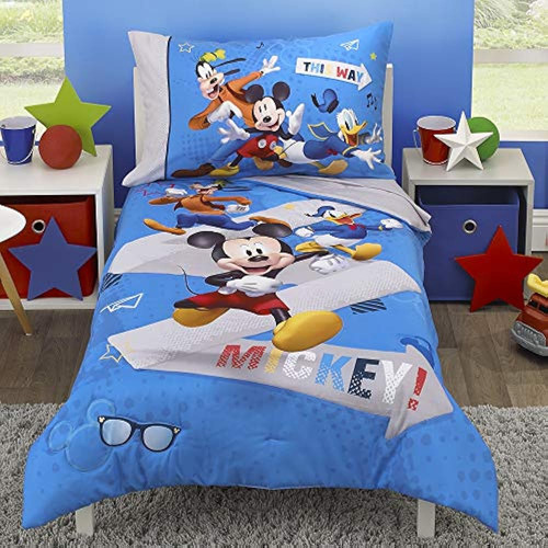 Juego De Ropa De Cama Para Niños Pequeños De Mickey Mouse - 