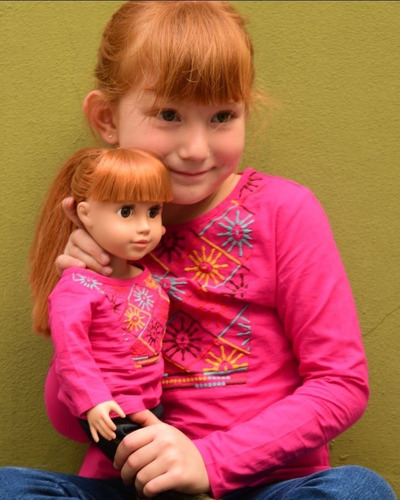 Imagen 2 de 3 de Bff Remera Seamos Valientes Conjunto Nena Muñeca Ropa Wg