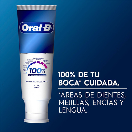 Pasta De Dientes Oral B 100% De Tu Boca Cuidada, 140 Ml