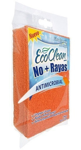 Fibra Esponja Eco Clean No Mas Rayas Antimicrobial 1 Pza