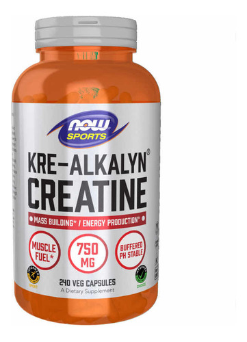 Creatina Kre-alkalyn Now Sports 750 - Unidad a $496