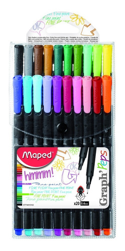 Microfibras Maped Graph Peps X 20 Colores Surtidos