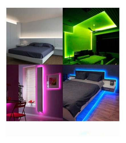 Imagen 5 de 6 de Cinta Luz Led Strip 2835 Multicolor 5 Metros Decoración New