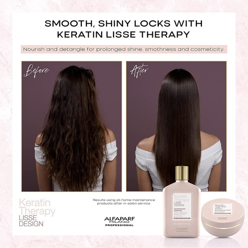 Shampoo Post Alisado + Mascarilla Alfaparf Keratin Therapy