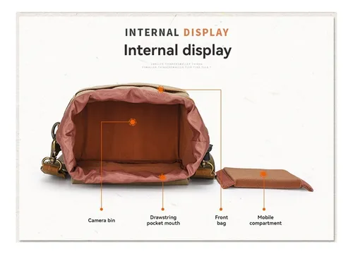 Bolsa De Lona Para Cámara Réflex, Bandolera Individual, Impe