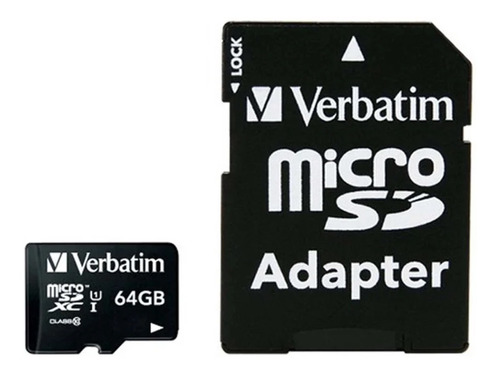 Memoria Micro Sd 64 Gb Verbatim Clase 10