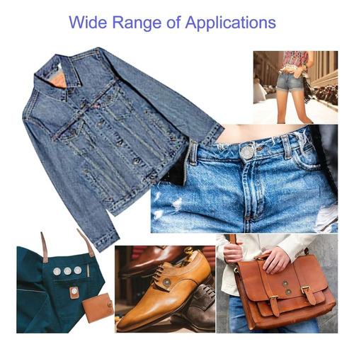 Botones Para Jeans De Metal Botones Instantáneos 12 Piezas Plateado Geométrica
