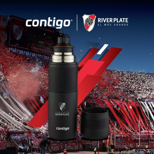 Termo Oficial River Plate 739ml Con Pico Matero 360°