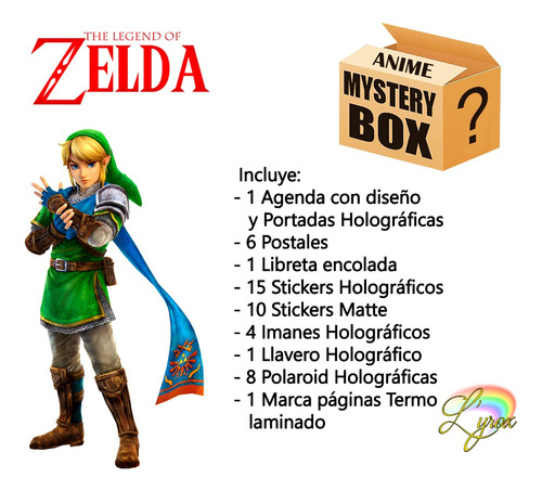 Legend Of Zelda Caja Misteriosa Mystery Box Agenda Holografi