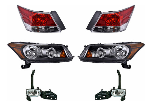 Faros Niebla + Ppales Y Calaveras Depo Accord 2008 - 2010