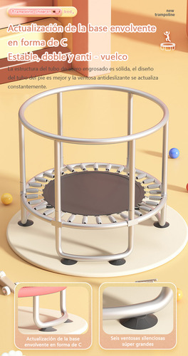 Trampolín Para Niños Red De Protección Segura De 360 Grados Amarillo