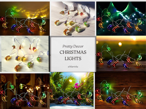 Luces De Cuerda Bundle 2 Sets Decoración Navideña Perfecta,