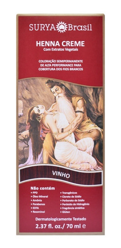 Tinte Natural Orgánico Y Vegano Henna Crema Vino