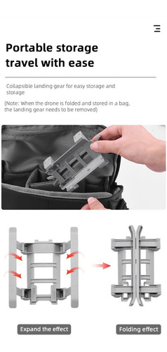 Patas Tren Aterrizaje Mavic Air 2 2s Kit Riel Elevador Brazo