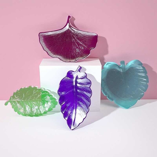 Imagen 3 de 3 de Molde De Silicona Resina Hoja Ginkgo Abanico