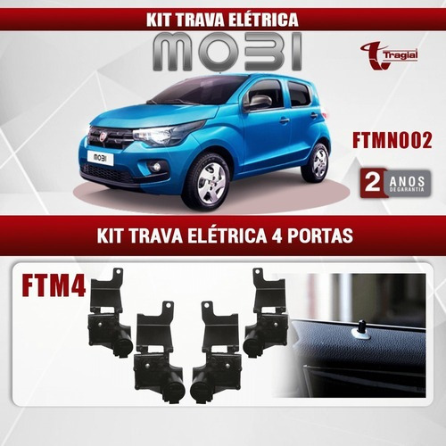 Kit Trava Elétrica Tragial Ftm4 Mn Fiat Mobi 4 Portas