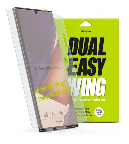 Imagen 1 de 6 de 2 Micas De Plastico Galaxy Note 20 Ultra Ringke Easy Wing