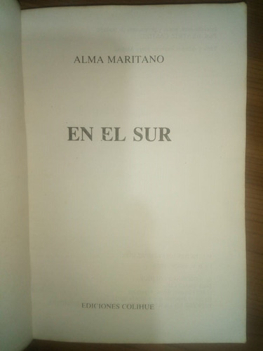 Libro En El Sur Alma Maritano
