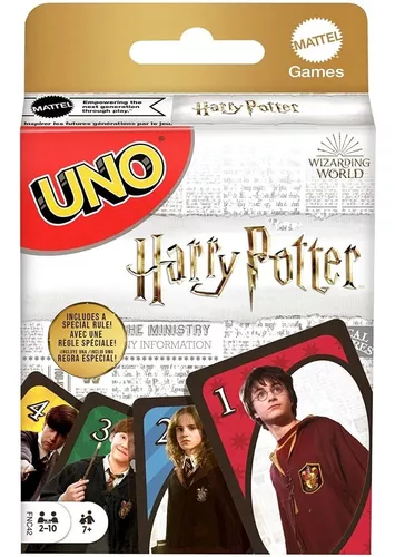 Jogo Uno Harry Potter Mattel 2 a 10 Jogadores com 112 Cartas - Chic Outlet  - Economize com estilo!