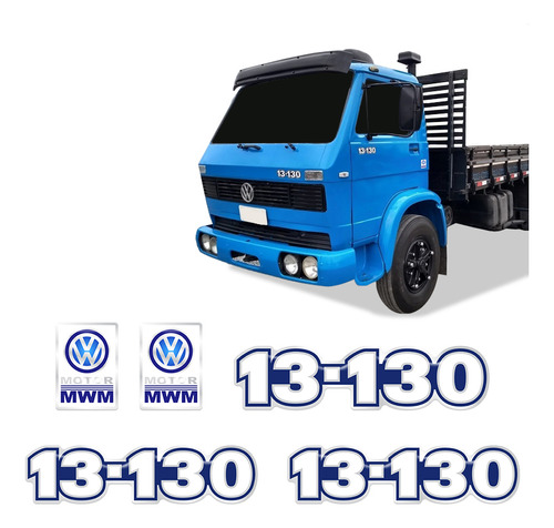 Kit Adesivos 13-130 Emblemas Caminhão Mwm Volkswagen