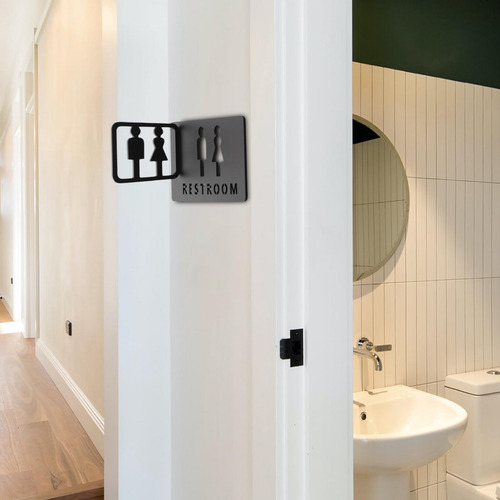 Para Damas Caballeros Baño Símbolo Baño Signo Montaje