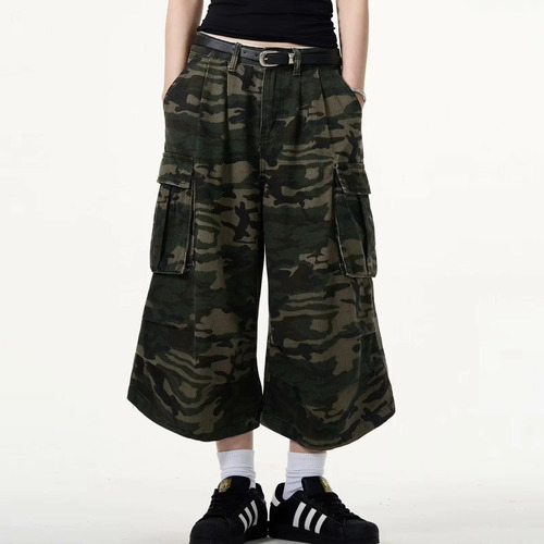 Vaqueros Cargo Cortos De Camuflaje Para Hombre, Estilo Urban