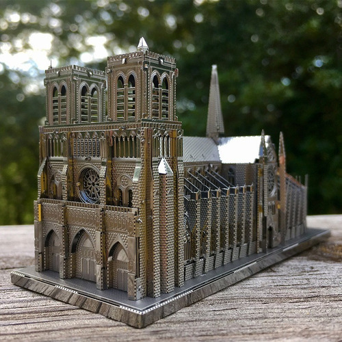 Catedral De Notre Dame Paris Rompecabezas Metal 3d