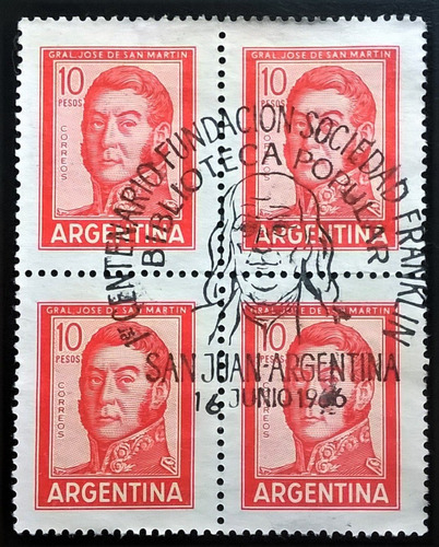 Argentina, Cuadro Gj 1308 Matasello Alusivo 1966 L13104