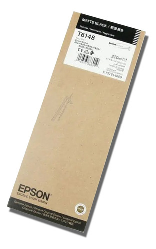 Cartucho Epson T6148 Ultrachrome K3 Negro Mate C13t614800 