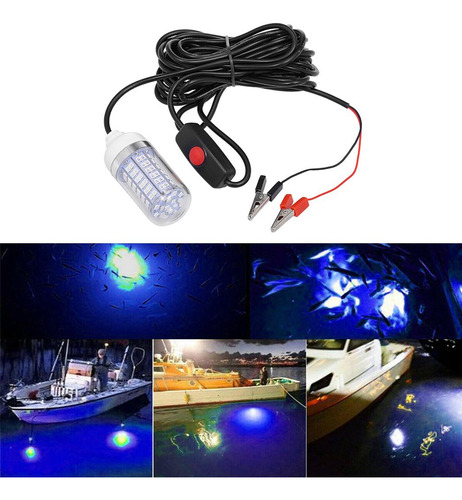 . Lámpara De Luz Subacuática Led Impermeable 12v Para Peces