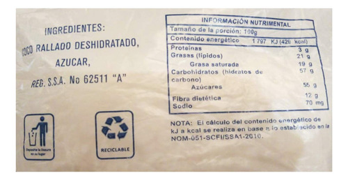 Coco Rallado El Pequeño Bolsa De 1 Kg