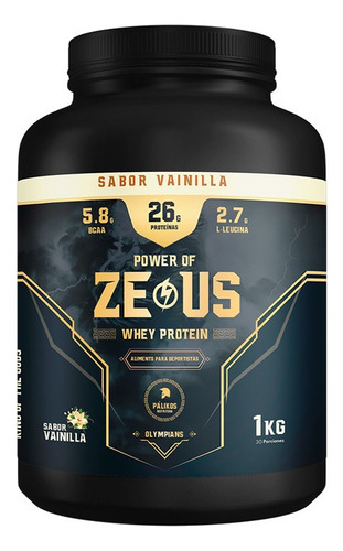 Suplemento en polvo Pálikos Fitness  Olympians Zeus Whey Protein proteína sabor vainilla en pote de 1kg