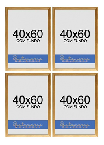 Kit 4 Molduras 40x60 Quadro Foto Painel Decoração Com Fundo