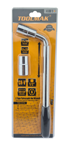 Llave De Rueda Con Barrote Llantas Universal 17-19 21-23 Mm