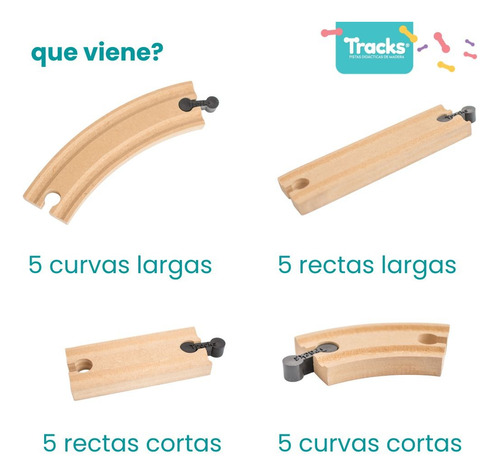 Tracks Pack 20 Vías Madera Extensión 100 % Compatible