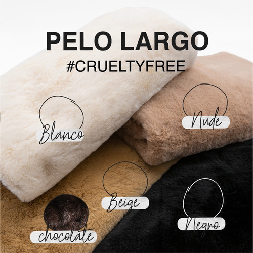 Imagen 4 de 10 de Cuerina Simil Cuero Pelo Sintetico Largo 1/2mt X 1,5mt