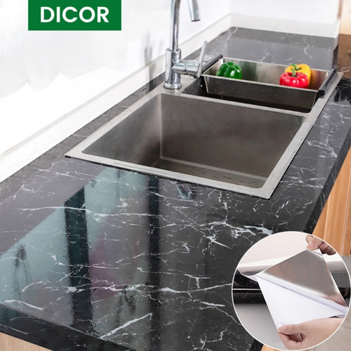 Imagen 7 de 8 de Papel Tapiz Mármol Adhesivo Paredes Drywall Madera Melamine