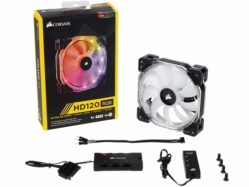 Fan Para Gabinete Hd120 120mm Com Led Rgb Pwm Com Controlad