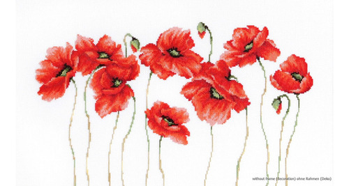 Luca-s Eleven Poppies - Juego De Punto De Cruz, Diseño...