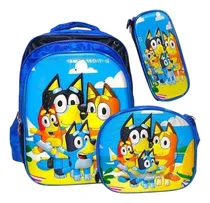 Comprar Mochila 3 Piezas Escolar Bluey Lonchera Y Cartuchera Ecuador