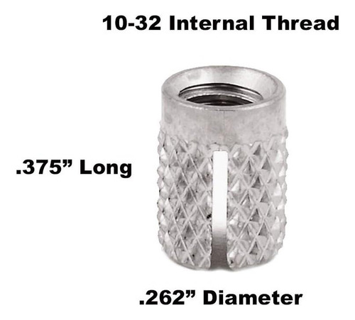 Inserto Roscado E-z Lok De Acero 5 Mm Para Plásticos Flush