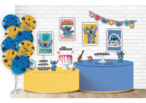 Kit Festa Completa Lilo Stitch Disney Decoração Aniversário