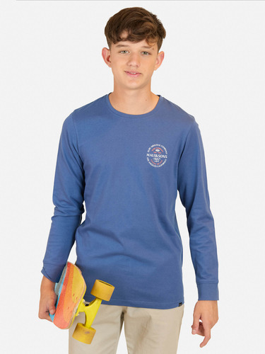 Polera Ml Flamingo Celeste Infantil Maui And Sons