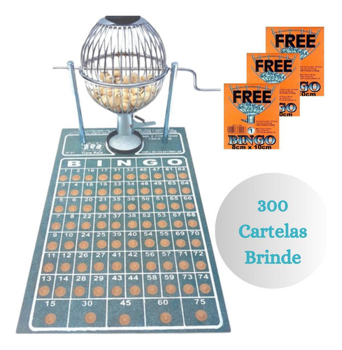 Jogo Bingo Profissional Com 300 Cartelas Jogo De Mesa N 1