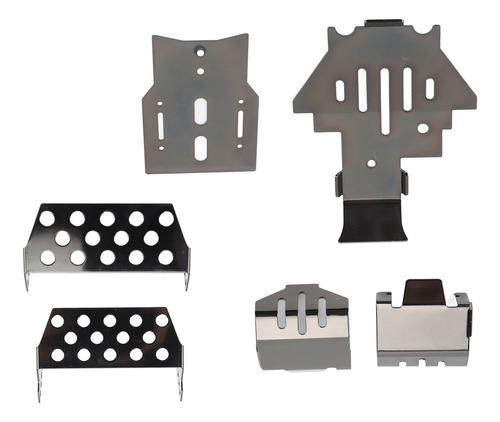 Chassis Armors Skid Plate Rc Set, Armadura Negra De Acero In