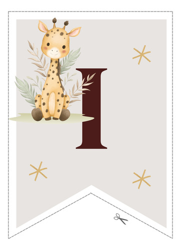 Banderines Imprimibles Safari Feliz Cumpleaños Animales